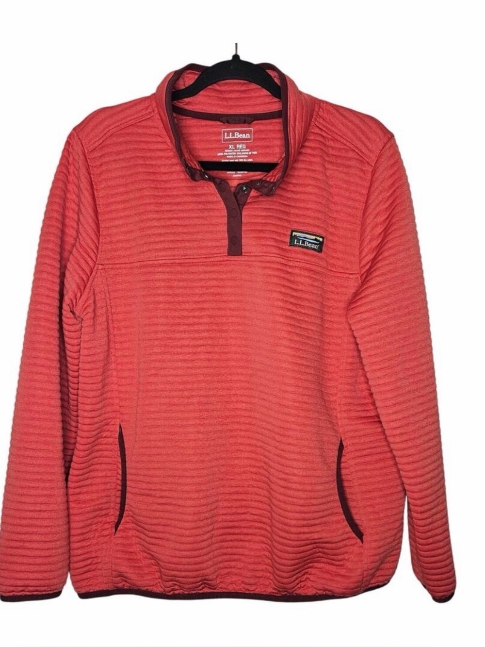LL Bean Airlight knit ribbed Pullover Sweatshirt size XL Regular